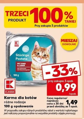 Karma dla kotów K-Classic promocja w Kaufland