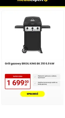 Grill gazowy 6.9 kW promocja w Media Expert