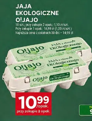 Jaja ekologiczne Oliajo promocja w Stokrotka