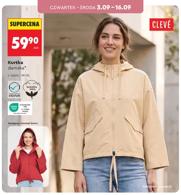 Kurtka damska Clevé promocja w Biedronka