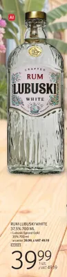 Rum Lubuski White 37,5% promocja w Selgros