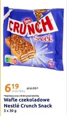 Wafle czekoladowe Nestlé Crunch Snack promocja w Action
