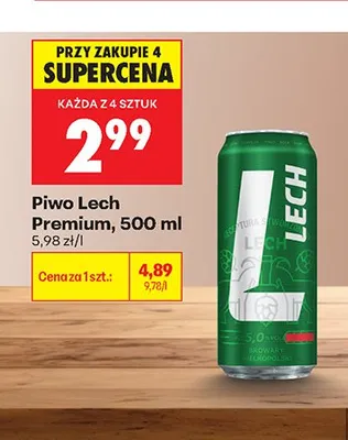 Piwo Lech Premium promocja w Biedronka