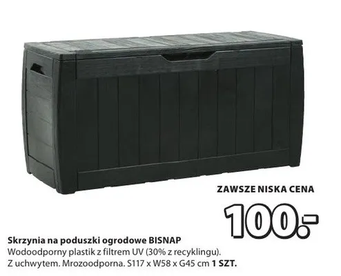 Skrzynia na poduszki ogrodowe promocja w Jysk