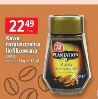 Kawa rozpuszczalna liofilizowana Plantation promocja w Leclerc
