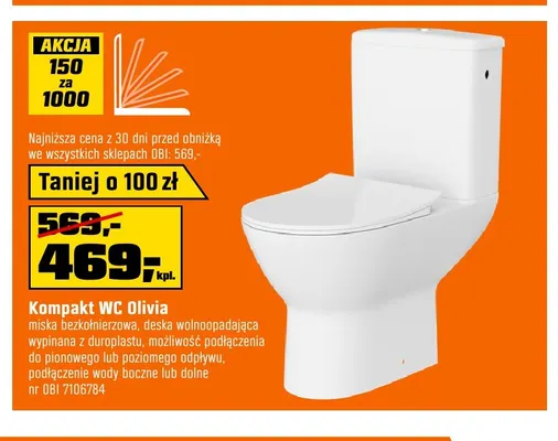 Kompakt Wc Olivia promocja w OBI