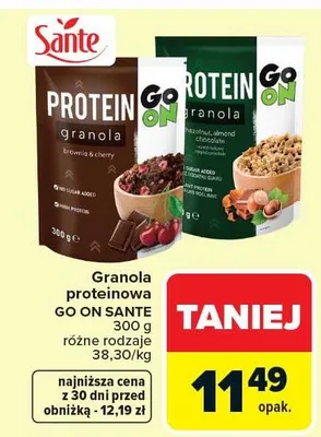 Granola proteinowa Go On promocja w Carrefour Market