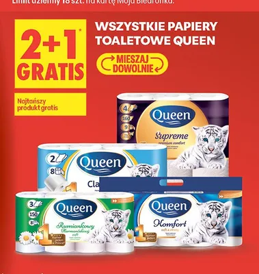 Papier toaletowy Queen Classic promocja w Biedronka