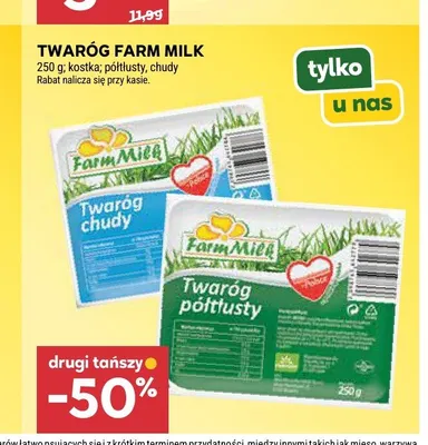 Twaróg chudy Farm Milk promocja w Stokrotka