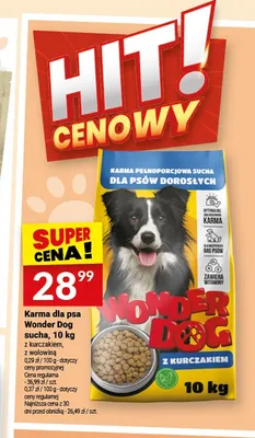 Karma dla psa sucha Wonder Dog z kurczakiem promocja w Twój Market
