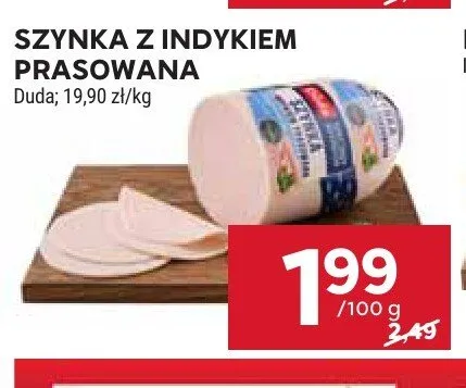 Szynka z indykiem prasowana Duda promocja w Stokrotka