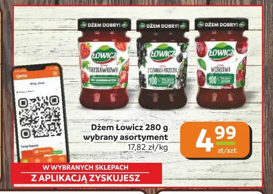 Dżem z czarnych porzeczek Łowicz promocja w Gama