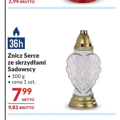 Znicz Serce ze skrzydłami Sadowscy promocja w Makro
