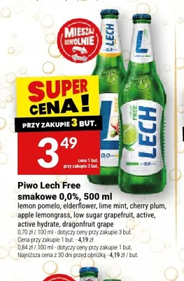 Piwo bezalkoholowe Lech smakowe elderflower promocja w Twój Market