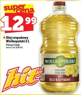 Olej rzepakowy Wielkopolski promocja w TOPAZ