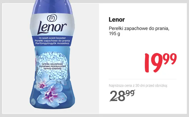 Perełki zapachowe do prania Lenor promocja w Rossmann
