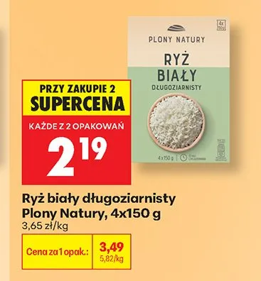 Ryż biały długoziarnisty Plony Natury 4-pak promocja w Biedronka