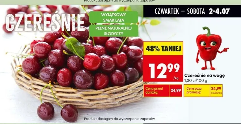 Czereśnie promocja w Biedronka