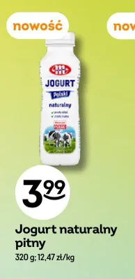 Jogurt naturalny pitny Polski promocja w Żabka