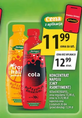 Koncentrat napoju Herbapol Cola promocja w Arhelan