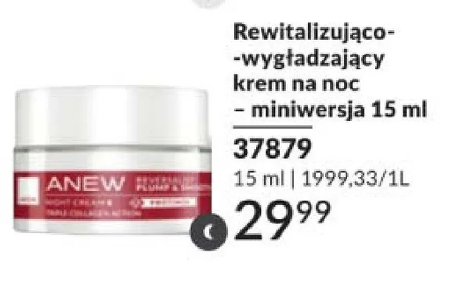 Rewitalizująco-wygładzający krem na noc Anew - miniwersja promocja w AVON