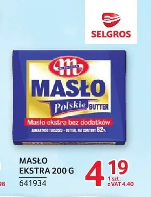 Masło ekstra Polskie Mlekovita promocja w Selgros