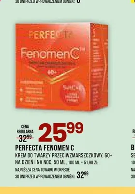 Krem do twarzy przeciwzmarszczkowy 60+ na dzień i na noc Perfecta Fenomen C promocja w Drogerie Natura