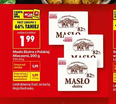 Masło Ekstra Mleczarnia promocja w Biedronka