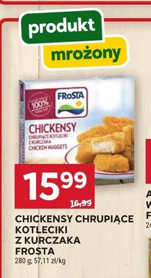 Chickensy chrupiące kotleciki z kurczaka Frosta promocja w Stokrotka