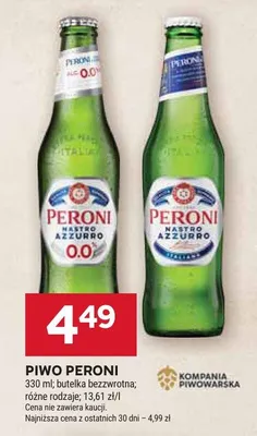 Piwo Peroni Nastro Azzurro promocja w Stokrotka