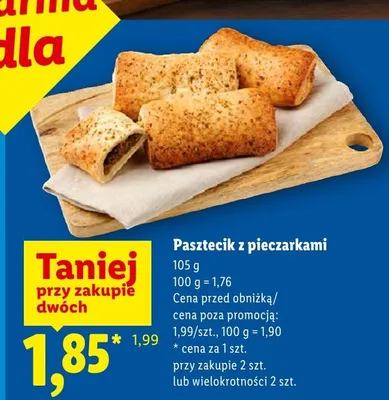 Pasztecik z pieczarkami Piekarnia Lidla promocja w Lidl
