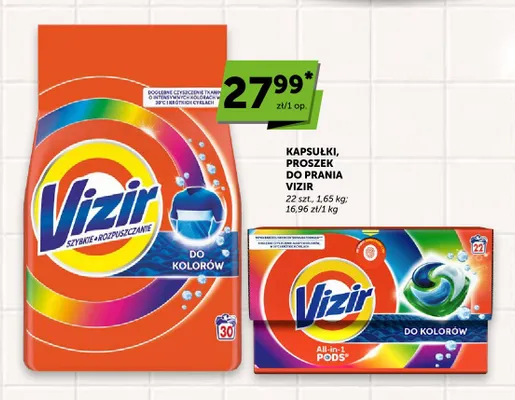 Kapsułki do prania Vizir All-in-1 Pods Do Kolorów promocja w Euro Sklep