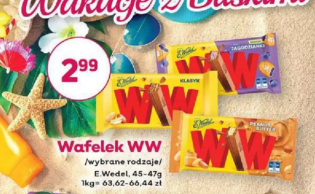 Wafelek WW Jagodzianki E.Wedel promocja w Bliski