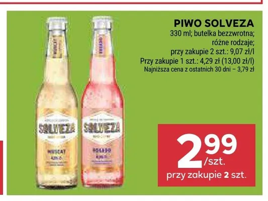 Piwo Solveza Rosado promocja w Stokrotka