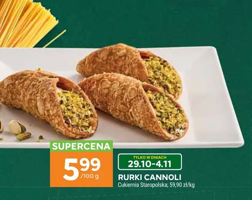 Rurki cannoli Cukiernia Staropolska promocja w Stokrotka