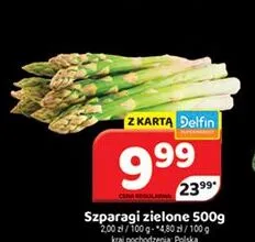 Szparagi zielone polskie promocja w Delfin