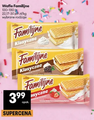Wafle Familijne Klasyczne śmietankowe promocja w Delikatesy Centrum