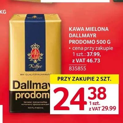 Kawa mielona Dallmayr Prodomo promocja w Selgros