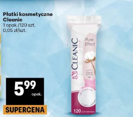 Płatki kosmetyczne Cleanic Pure Effect promocja w Delikatesy Centrum