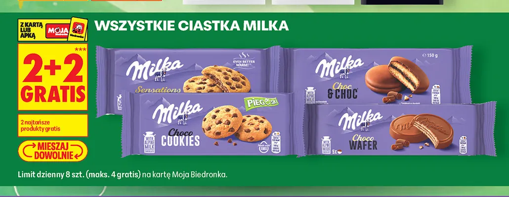 Ciastka Choc & Chuc Milka promocja w Biedronka