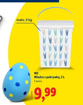 Wiadro z pokrywką promocja w Lidl