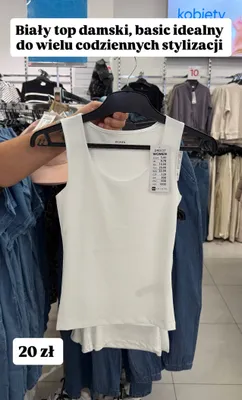 Top damski biały basic promocja w Pepco