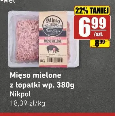 Mięso mielone z łopatki wieprzowej Nikpol promocja w API Market