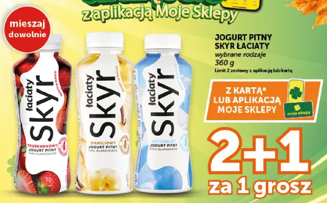 Jogurt pitny Skyr truskawkowy Łaciate promocja w Euro Sklep