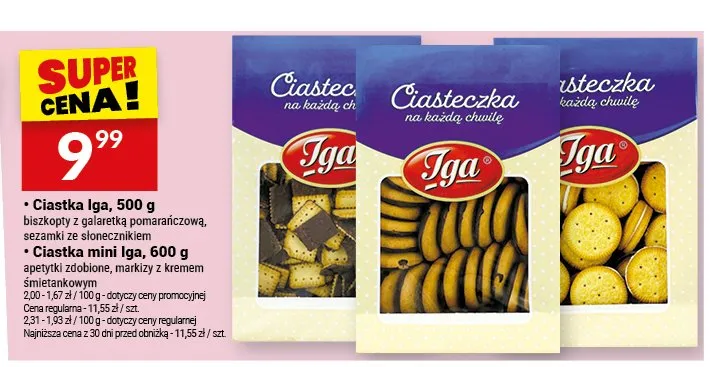 Ciastka Iga biskopty z galaretką pomarańczową promocja w Twój Market