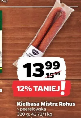 Kiełbasa Mistrz Rohus promocja w Netto