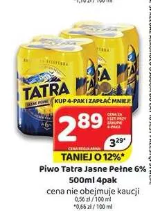 Piwo Tatra 6% 4-pak promocja w Delfin