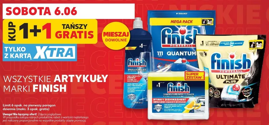 Kapsułki do zmywarki Finish Quantum Mega Pack promocja w Kaufland