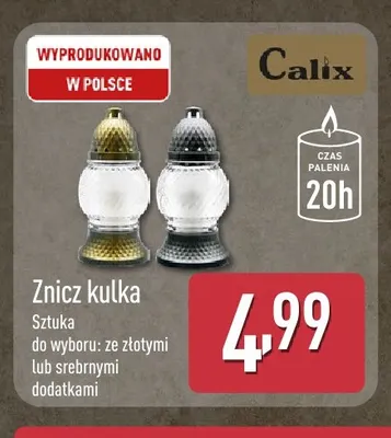 Znicz kulka Calix promocja w Aldi