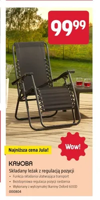 Leżak składany Kayoba promocja w Jula